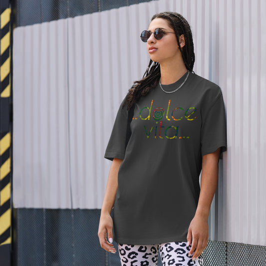 T-shirt oversize femme "DỌLCE VITA"