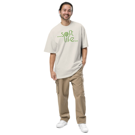 "SỌFT LIFE" Men oversized T-shirt