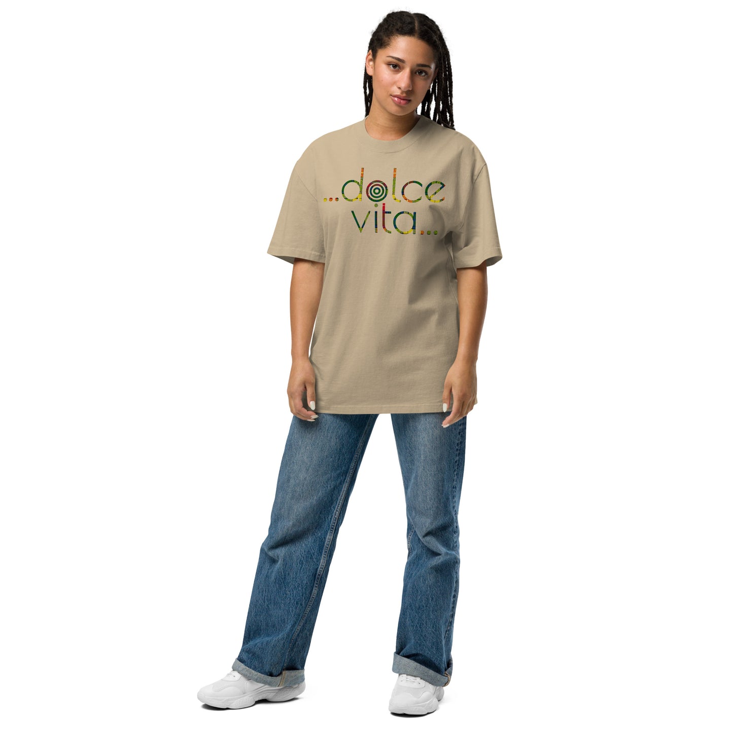 T-shirt oversize femme "DỌLCE VITA"